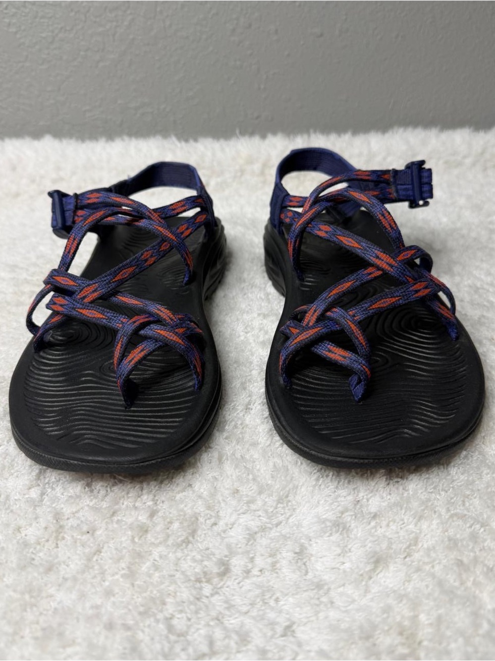 Chaco Z/Volv X2 Women’s Sandals Volcanic Blue Orange Toe Loop Size W8 - Picture 3 of 7